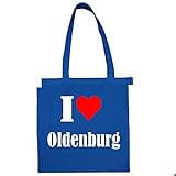 Tasche I Love Oldenburg Größe 38x42 Farbe Grau Druck Schw