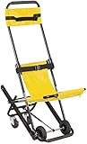 ZLJTT Notfallrettungsstreicher Aluminium-Klappstuhl-Bahre-Rettungswagen-Feuerwehrmann Evakuierung Treppenstuhl, medizinischer Transportstuhl mit Patientenrückhaltungsgurten 1109