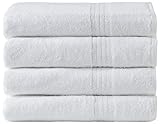 Homelover Bio-Baumwolle Handtuch Set 4 Badetücher 70x140 weich und saugstark aus 100% Türkisch Baumwolle, Oeko-Tex Made in Green & GOTS Zertifiziert ( Snow White )