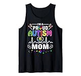 I'm A Proud Autism Mom Shirt | Frauen Mädchen Herz Tank Top