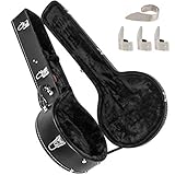 Kmise Banjo-Tasche für Banjos mit 5/6-saitigen Banjos, gepolstert, Samt, 104,1 cm, Schw