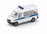 siku 0804, Polizeibus, Metall/Kunststoff, Silber, Anhängerkupplung, Spielzeugauto fü