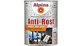 Alpina Metallschutz-Lack Anti-Rost Hammerschlag 2,5 L ca. RAL 9006 Silb