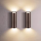 Wandlampe Innen IMPTS LED Wandleuchte Up Down Lichteffekt mit Leuchtmitteln, moderner Zimmerlampe aus Metall in B