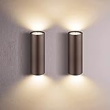 Wandlampe Innen IMPTS LED Wandleuchte Up Down Lichteffekt mit Leuchtmitteln, moderner Zimmerlampe aus Metall in B