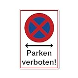 XXL Absolutes halteverbot Schild 30 x 40 cm parken verboten aus Stabiler PVC Hartschaumplatte 5 mm Parkplatzschild mit UV-Schutz von STROBO