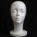 AC1 Perücke für Damen, weibliche Styropor-Mannequin-Mannequin-Modell, Schaumstoff-Perücke, Haarschmuck, Brillen-Display