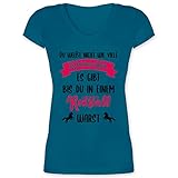 Pferde Geschenk und Reiten Zubehör - Du weißt Nicht wie viele Verrückte es gibt - Reitstall - L - Türkis - T-Shirt - XO1525 - Damen T-Shirt mit V