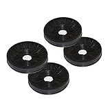 Aktivkohlefilter für Silverline AF 100 - Zubehör für Dunstabzugshaube mit Umluftbetrieb - 4 Stück (2 Paar)
