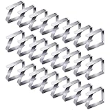 Aoliandatong 24pcs Tischdeckenklammer Edelstahl, Tischtuchklammern Verdickter, Tischtuch Clips, Tischdeckenhalter, Klammer zum Befestigen der Tischdecke 5 x 4