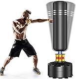 YOLEO Boxsack Standboxsäcke Trainingsgeräte Erwachsene Freistehender Standboxsack Boxing Trainer Heavy Duty Punchingsäcke (Schwarz)