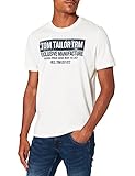 TOM TAILOR Herren Logoprint T-Shirt, 10332 - Off White, XL