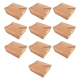 UPKOCH 30Pcs Takeout Lebensmittel Behälter Einweg Sushi Verpackung Box mit Deckel Kraft Papier Mittagessen Box Obst Kuchen Durchführung Container Lebensmittel Lagerung Container Khak