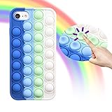 Eco-Fused 1x Pop Pop Bubble Sensorische Zappelspielzeughülle - Silikonschutz-Telefonabdeckung Kompatibel mit iPhone 7/8/SE2020 - Schutz vor Stößen und Kratzern - Stress- und Angstentlastungshü