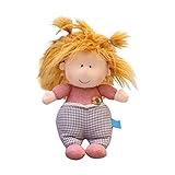 ikasus Puppe,30CM Weiche Stoffpuppe Plüschpuppe für Kinder zum Kuscheln,Kuschelpuppe mit Kleidung Haaren,Kinderspielzeug Geschenk Plüschtiere Puppen Doll Mädchen Plüschtier Plüsch Kuscheltier,Gelb