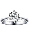 Canarea Ringe Damen Mädchen 925er Sterling Silber Hypoallergen Diamant Mode Trauringe Memoir-Ringe Verlobungsringe Verstellb