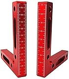 2 Stück Rechtwinklige Klemmen Holzbearbeitung Tischlerwerkzeug Aluminiumlegierung 90-Grad-Positionierungswinkel 12 X 12 Cm (12 X 12 Cm) Eckspannwink
