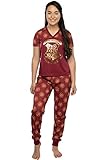 Harry Potter Kurzärmliges Hogwarts Jogger PJ Set - JRS, Burgunderrot, L