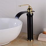 Wasserhahn Waschtischarmatur Messing Schwarz Und Gold Badarmatur Torneiras Para Pia De Banheiro W