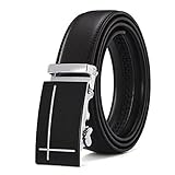 SPYLOF 1pcs Gürtel Männer Ledergürtel für Männer Strap Male Metall Automatische Schnalle Männer Gürtel,15,130