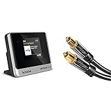 TechniSat DIGITRADIO 10 IR - DAB+ und Internetradio Adapter (WLAN, Farb-Display, Bluetooth, Fernbedienung, Wecker) schwarz/Silber & KabelDirekt – Optisches Kabel/Toslink Kabel – 2