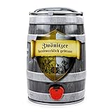 Brauerei Zwönitz 5 Liter Bierfass/Partyfass 5l Bier mit Pils/Fassbier als Geburtstagsgeschenk für Männer/Bier Geschenke für Männer/Pils Fass Bierzapfanlage mit Fass Bier / 5 L