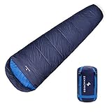 Sommerschlafsack kühle/warme Temperaturen Erwachsene - Schwarz/grau - Leicht, wasserdicht- 15 zu 20 Grad - Indoor Outdoor - Wander Schlafsack, Camping, Reisen, Mountain, Trekking - Sleeping Bag