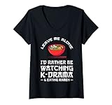 Damen Lass mich in Ruhe Ich würde K-Drama & Ramen Ramen essen T-Shirt mit V