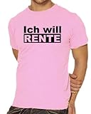 Touchlines Unisex/Herren T-Shirt Ich Will Rente pink S