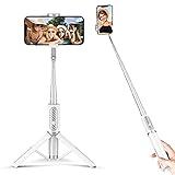 ATUMTEK Selfies Stick Bluetooth, Selfie-Stangen Monopod Mini Erweiterbar 3 in 1 Handy-Stative aus Aluminium mit Fernbedienung um 360° Drehbar für iPhone, Samsung, Huawei, Xiaomi und Andere Smartp