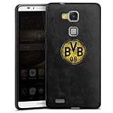 DeinDesign Silikon Hülle kompatibel mit Huawei Ascend Mate 7 Case schwarz Handyhülle Borussia Dortmund BVB Fanartik