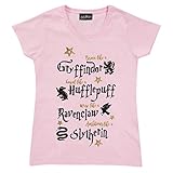 Harry Potter Brave Loyal Wise Ambitious Girls T-Shirt Baby Pink 3-4 Years | Geschenkidee für Mädchen, Hogwarts, Mädchen Mode Top