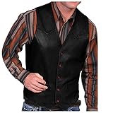 Herren Lederweste V Ausschnitt: Vintage Leder Weste Slim Fit Soft PU Motorradweste Bikerweste Jacke Lässig Biker Rocker Motorrad Clubweste Shirt Tanktop Gilet Formal Classic B