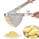 Sopito Kartoffelpresse kartoffelquetsche Edelstahl Baby Essen Obst und Gemüse kartoffelstampfer für cremige Flauschige Kartoffelpüree und Lebensmittelrezep