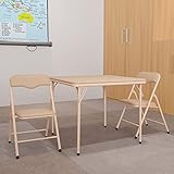 Flash Furniture Kindertisch mit 2 Stühlen – Praktisches Küchentisch-Set für Kleinkinder – Leicht zu reinigendes Kinder Tischset für Küchen-, Schlaf- und Kinderzimmer – B