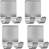 Rasierer-Halterung für Dusche – Icebluor Rasierer Halter, Haken (4 Stück), robust, Edelstahl, selbstklebende Haken, Duschhaken für Badezimmer, Küche, Organizer für Bademantel, Luffa, B