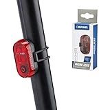 Büchel Unisex – Erwachsene Micro Lens LED Rückleuchte, Lithium-Ionen-Akku, StVZO zugelassen, Akkukontrollleuchte, schw