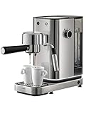 WMF Lumero Siebträger Espressomaschine 1400 Watt, 3 Einsätzen, für 1-2 Tassen Espresso, auch für Pads, 15 bar, Tassenabstellfläche, Milchaufschäumdüse,