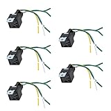EINFEBEN 12V 40A KFZ Relais Wechselrelais 5-Pin Umschaltrelais Öffner Schließer mit Leitungen Kontakt Starter und Kabelbaum für KFZ Auto LKW Motorrad Boot (5 Stücke)