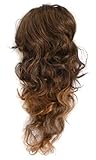 JM-Fashion-Supply Voluminöse Haarteil Pferdeschwanz Zopf Dutt (Perücke) Haarverdichtung gewellt (60cm mittelbraun 2/30)