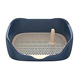 OMKMNOE Hundetoiletten Indoor Outdoor Hundetoilette Tier pinkeln Halter Töpfchen Welpen Training Tablett mit Pee Post Schutz Simulation Wand,B