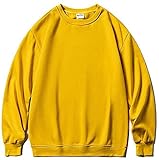 Hip-Hop-Langarm-Pullover Street-Hoodie Männer Harajuku Hoodies Sweatshirts Maxi-Männer Frauen Street SchwarzesHoodie Male Hiphop Winter-Basic-Pullover (Color : Yellow, Size : 3XL)