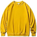 Hip-Hop-Langarm-Pullover Street-Hoodie Männer Harajuku Hoodies Sweatshirts Maxi-Männer Frauen Street SchwarzesHoodie Male Hiphop Winter-Basic-Pullover (Color : Yellow, Size : 3XL)