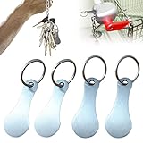 Luvadeyo 4 shopping trolley removers made of stainless steel, removable shopping trolley token as key fob, shopping trolley token key