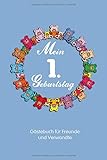 Mein 1. Geburtstag Gästebuch für Freunde und Verwandte: Format A5, 50 Seiten mit feinem Rahmen und Teddymotiv in den Ecken, für Glückwünsche, Bilder, Zeichnungen, G