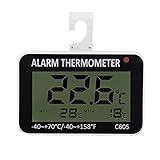 Kühlschrank-Thermometer，Großer LCD-Kühlschrank-Kühlschrank-Gefrierschrank-Digital-Thermometer-Temperaturmesser mit Gestell für Küche Home Restaurants（6,5 * 4,3 * 1,5cm）