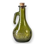 GAOTTINGSD Essig und ölspender Essig Flasche Öl Ausgießer mit Holz Stopper, große Kapazitäts-Glas Olivenöl Spender und Essigflasche (Color : Green)