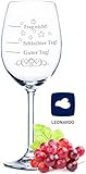 Leonardo XL Weinglas mit Gravur - Schlechter Tag, Guter Tag, Frag nicht! - Lustige Geschenke - Originelles Geburtstagsgeschenk für Männer & Frauen - Geeignet als Rotweingläser Weißweing