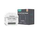MoesGo Wlan RF433 Mini Smart Alexa Lichtschalter 2 Gang Relais Modul， WiFi Funk Schalter LED Unterputz Kompatibel mit Smart Life Tuya App Fernbedienung, Amazon Alexa und Google H