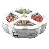 XYF Nordic Heart Bonbonteller Snacks Mit Deckel Aufbewahrungsbox Unterteilt In Tabletts Für Heimtextilien Light Luxury Tortenständer Desserttisch Moderner Kreativer Obstteller Trockenob